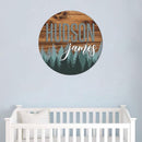 Personalized Wooden Name Sign, Round 3D Nursery Name Sign, Baby Name Sign, Wooden name signs for nursery, Woodland Forest nursery decor, Baby Shower, Name signs for kids room, Nursery art gift/12 by TinyTreasures Baby Boutique