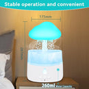 Rain Cloud Humidifier, Rain Humidifierrain Humidifier Water Drip, Water Drip Rain Sounds for Sleeping, Mushroom Waterfall Lamp, Desk Humidifiers for Office (white) by TinyTreasures Baby Boutique