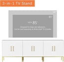 LYNSOM TV Stand for 85 Inch TV, Wood Entertainment Center with Storage Cabinet, TV Cabinet Black, Long Console Table for Living Room, Bedroom by CozyNest Decor