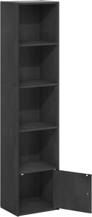 Furinno Luder Shelf Bookcase with 1 Door Storage Cabinet, Blackwood by TinyTreasures Baby Boutique