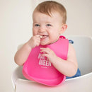 Baby Bib for Eating by Bella Tunno, Waterproof Silicone Bib with Large Food Catcher, Adjustable Fit for Babies 4-12 months & Toddlers 1-3 Years, Boys & Girls, All Hail The Queen by TinyTreasures Baby Boutique