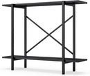 Zhongma 2 Tier Metal Sturdy Heavy Plant Stand, Narrow Plant Stand Indoor and Outdoor, L35.43 x W10.3 x H27.5 inch, 440 LBS Capacity & Heavy Duty Construction by GreenHaven Gardens