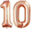 GOER Number 10 Balloons for 10th Birthday Party Decorations,42 Inch Jumbo Foil Helium Balloons for 10th Anniversary (Champagne Gold) by TinyTreasures Baby Boutique