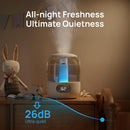 Dreo Humidifiers for Bedroom, 3L Top Fill 30H & 26dB Quiet Runtime for Large Room, Cool Mist Ultrasonic Humidifier with Humidity Sensor, Night Light for Home, Baby, Nursery, Plants, 360° Nozzle, White by TinyTreasures Baby Boutique