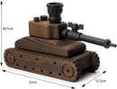 Tank Handcrafted Liquor Dispenser - Industrial Pipe Mahogany Wood