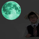 Quanhaigou Glow in The Dark Wall or Ceiling Moon Stickers – Green Luminous Big Moon Wall Stickers DIY Decor for Kid Room by CozyNest Decor