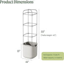 Vego garden Planters for Outdoor & Indoor Plants, Large Plant Pots with Self Watering, 15" Tall Large Plant Pots with Trellis for Flowers Plants Decor, Cream White by GreenHaven Gardens