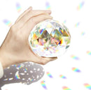 Clear Crystal Suncatcher Ball Prism Glass Sphere Faceted Gazing Ball Rainbow Maker Window Prisms Suncatcher for Window, Sun Catcher(80mm/3.15inch) by GreenHaven Gardens