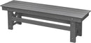 HDPE Outdoor Bench, 55" Patio Bench Outdoor Furniture, Poly Lumber Adirondack Benches, Fade-Resistant HDPE Garden Backless Benches for Park, Poolside, Porch, Smoke Gray by CozyNest Decor