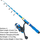 Kilitn Kids Fishing Rod, 1.5M 61Inch 4.92Ft Portable Telescopic Fishing Pole and Reel Combos and String with Fishing Line Full Kits, Youth Fishing Pole Fishing Gear for Kids, Boys, Girls, and Adults by TinyTreasures Baby Boutique