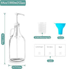Glass Laundry Detergent Dispenser with Pump, 64OZ Liquid Laundry Soap Dispenser, Fabric Softener Dispenser Bottle for Laundry Room Organization and Storage, 1 Pack by CozyNest Decor
