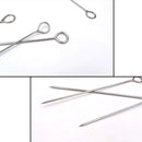 BBQ Skewers - Reusable Stainless Steel 8 Inch Skewers for Grilling Kebob Meat, Chicken, Vegetable Appetiser - Pack of 30 by GreenHaven Gardens