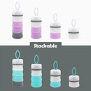 Baby Formula Dispenser, Portable Milk Powder Dispenser Container, Baby Feeding Travel Storage Container, Non-Spill Stackable Baby Snack Storage Container, BPA Free, 4 Compartments, 2 Packs by TinyTreasures Baby Boutique