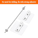 Furniture Anchors 2 Pairs No Drill Heavy Duty Anchors Fridge Lock Adjustable Self-Adhesive Safety Anti Tip Straps for Baby Proofing 220lbs Tension Earthquake Resistant Metal Straps Prevent Falling by TinyTreasures Baby Boutique