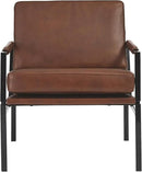 Signature Design by Ashley Puckman Mid-Century Modern Leather Accent Chair, Brown by CozyNest Decor