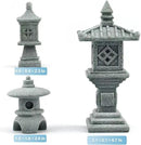 3 PCS Miniature Figurines Stone Pagoda Lantern Garden Statues Tiny Home Kit Meditation Accessories for Zen Garden Home Decor Yard Decorations Outdoor Statues Asian Garden Decor Japanese Gifts (2) by GreenHaven Gardens