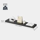 HOOBRO Floating Shelves for Wall, Wall Mounted Shelf Set of 2, 39.4" Hanging Shelf with Invisible Brackets, for Wall in Bathroom, Bedroom, Toilet, Kitchen, Livingroom, Office, Black BK100BJP201 by CozyNest Decor