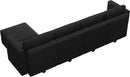 Belffin Modular Sectional Sofa Couch with Reversible Chaise Velvet L Shaped Couch Sofa with Storage 4-seat Convertible Sectional Sofas Black by CozyNest Decor