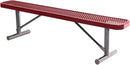 Heavy-Duty Portable Outdoor Bench Thermoplastic Coated, Expanded Metal, Commercial-Grade Seating, Made in America (Portable Without Back, 6 Ft, Burgundy) by GreenHaven Gardens