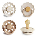 FRIGG Natural Rubber Baby Pacifier 4-Pack Snowflake Dream | Made in Denmark | BPA-Free (0-6 Months) by TinyTreasures Baby Boutique