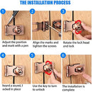 2 Packs Keyed Hasp Locks Twist Knob Keyed Locking Hasp for Small Doors, Cabinets and More,Stainless Steel Steel, Hasp Lock Catch Latch Safety Lock Door Lock with Keys (4inch, Copper) by TinyTreasures Baby Boutique