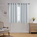 MIUCO Blackout Curtains Room Darkening Curtains Textured Grommet Window Curtains for Bedroom 2 Panels 52x63 Inch Long Greyish White by TinyTreasures Baby Boutique