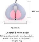 MOOB Kids Pillow Support Neck Pillow for Car & Airplane, Traveling Gifts for Toddler & Children U-Shape Car Seat Head Travel Neck Pillow Support Pink … by TinyTreasures Baby Boutique
