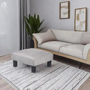 Joveco 15'' Small Foot Rest Stool Ottoman- Upholstered Footstool and Ottomans Small Footrest for High Beds- Lightweight and Portable, Light Gray by CozyNest Decor
