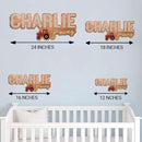 Personalized Wooden Nursery Name Sign, Baby Name sign for kids room decor, Tractor themed for boys girls, Baby shower, Door hanging gift/9 by TinyTreasures Baby Boutique