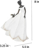 Guichifun Fairy Statue Collection Home Decoration - White Leaf Angel Girls Resin Living Room Bookshelf Decor Garden Outdoor Bathroom Decorations Figurines Gift 5.5 x 3.25 x 8 Inch by GreenHaven Gardens