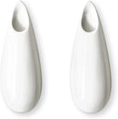 2 Pack White Ceramic Wall Vases,5.9 Inch Wall Hanging Plant Holder,Cubicle Modern Decor Plant Holder Vase for Indoor Plants, Hanging Propagation Flower Pots for Air Vases by GreenHaven Gardens