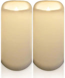 CANDLE CHOICE Waterproof Outdoor Battery Operated Flameless Candles with Timer Large Plastic Resin Bright Flickering Electric LED Pillars Lantern Garden Wedding Christmas Decorations 4”(D)x10”(H) 2PCS by GreenHaven Gardens