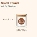 ComSaf 0.6 Qt Glass Food Storage Jars Set of 9, Clear Glass Storage Containers with Lids, Pantry Organization Jar, Spice, Blooming Tea, Oat, Coffee and Sugar Container, Small Canister Set for Kitchen by CozyNest Decor