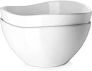 DOWAN Large Mixing Bowls, Ceramic Serving Bowls, 3.2 Quart Deep Salad Bowls, 105 Oz White Fruit Bowls for Modern Home, Set of 2 by CozyNest Decor