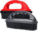 Rubber Pet Hair Removal Brush Lint & Hair Removal Cat Dog Hair Remover Brush Pet Hair Removal Tool Silicone Lint and Debris Remover for Cleaning,Grooming,Lint and Fur Removal,Home (Red&Black) by CozyNest Decor