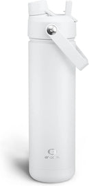 Insulated Water Bottle with Straw Stainless Steel Water Bottle, Leak-Proof, BPA-Free, Double Wall Vacuum Keeps Cold for 24 Hours for Sports, Travel, School (26 oz, Polar White) by CozyNest Decor
