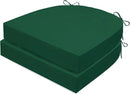 Outdoor Chair Cushions Set of 2, Waterproof Foam Patio Seat Cushions with Ties for Garden Sofa & Dining Furniture, 3-Year Color Fastness, 18x18x3 Inch, Green by GreenHaven Gardens