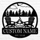 Custom Campfire Sign | Metal Outdoor Sign | Camper Decor | Personalized Camping Gifts | Fire Pit Sign | Outdoor Decor Cabin Sign | Campsite Sign by CozyNest Decor