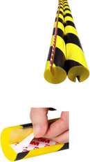 L-Shaped/Circular Edge Protector – 19" Durable Polyurethane Foam, High-Visibility Yellow/Black Stripes & Corner Safety Bumper for Impact Protection by TinyTreasures Baby Boutique