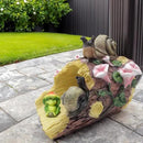 Snails Frog Garden Statue - Decorative 3"x4" Gutter Downspout Splash Block & Rain Diverter | Outdoor Decor Sculpture, Eco-Friendly Resin, Weather-Resistant, Easy Install