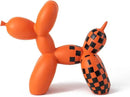 Vilead Resin Balloon Dog Statue with Checkered Pattern,Modern Home Decoration Trendy Animal Art Ornaments,Collection Figurine Bedroom Living Room Office Desktop Sculpture by CozyNest Decor