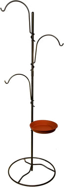 Yard Butler Yard Tree Bird Center - Durable Bird Feeder Holder & Hanging Plant Stand with 3 Hooks & Birdbath Ring - Beautiful Yard Decoration by GreenHaven Gardens