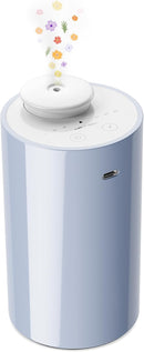 Waterless Diffuser for Essential Oil, Battery Operated Nebulizer, 0.7Fl.Oz./ 20mL Capacity, Mini Scent Air Machine, 3 Countdown Timers & 3 Mist Levels for Home, Room, Car, Office, AN6 Light Steel Blue by TinyTreasures Baby Boutique