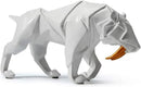 HAUCOZE Dinosaur Statue Arts Animal Figurine Modern Decor Leopard Sculpture Polyresin White 9.8inch by CozyNest Decor