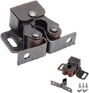 6 Pack Cabinet Latch - Double Roller Catch Hardware for Cupboard Closet Kitchen Cabinet Door Latches and RV Cabinet,Bronze by TinyTreasures Baby Boutique