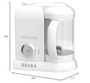 BEABA Babycook Solo 4 in 1 Baby Food Maker, Puree Steamer and Blender for Purees, Grinder with Auto Steam Cooking, Lrg Capacity 4.5 Cups 27 Servings in 20 Mins, White by TinyTreasures Baby Boutique