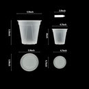 24 pcs 5/6 inch Clear Nursery pots with Trays,Thick Plastic Clear Plant pots with Drainage Holes and Saucers for Orchids,Succulents etc,Outdoor or Indoor use (5/6inch with 24 Trays) by GreenHaven Gardens