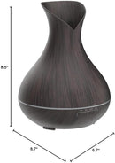 Aroma Essential Oil Diffuser, 400ml Ultrasonic Cool Mist Humidifier with Waterless Auto Shut-Off and Cleaning Kit for Home, Yoga, Office, Spa, Bedroom, Baby Room - Wood Grain by TinyTreasures Baby Boutique