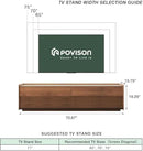 POVISON Fully-Assembled Mid Century Matte Sintered Stone TV Stand, 70.87" Wood Media Console with Adjustable LED Light, Entertainment Center with Storage for Living Room by CozyNest Decor