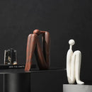 Decorative Bookends for Heavy Books, Thinker Statue Book Holders for Shelves & Office Desk, Abstract Decor Aesthetic Book Ends Stoppers, Modern Bookshelf Decoration by CozyNest Decor